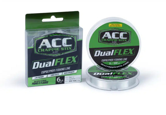 ACC Crappie DualFlex - 10lb Clear Copolymer Fishing Line 300 Yards