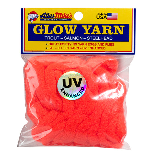 ATLAS UV GLOW YARN - Rainbow (white, Cerise, Red)
