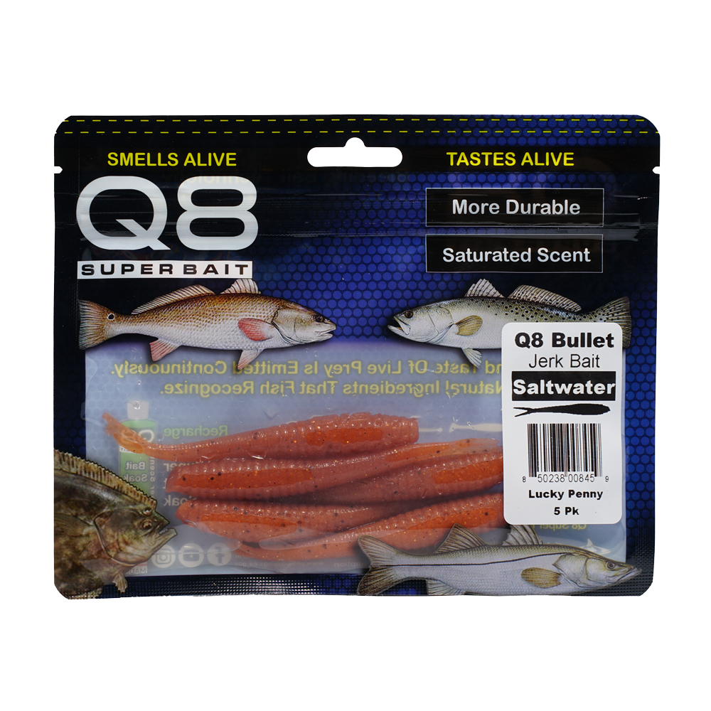 Q8 Super Bait Bullet Jerk Bait - Black Magic Gold