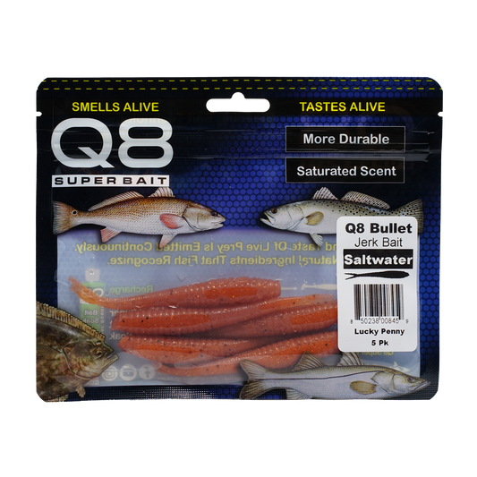 Q8 Super Bait Bullet Jerk Bait - Black Magic Gold