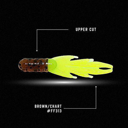 Crappie Monster Upper Cut - Brown/Chartreuse