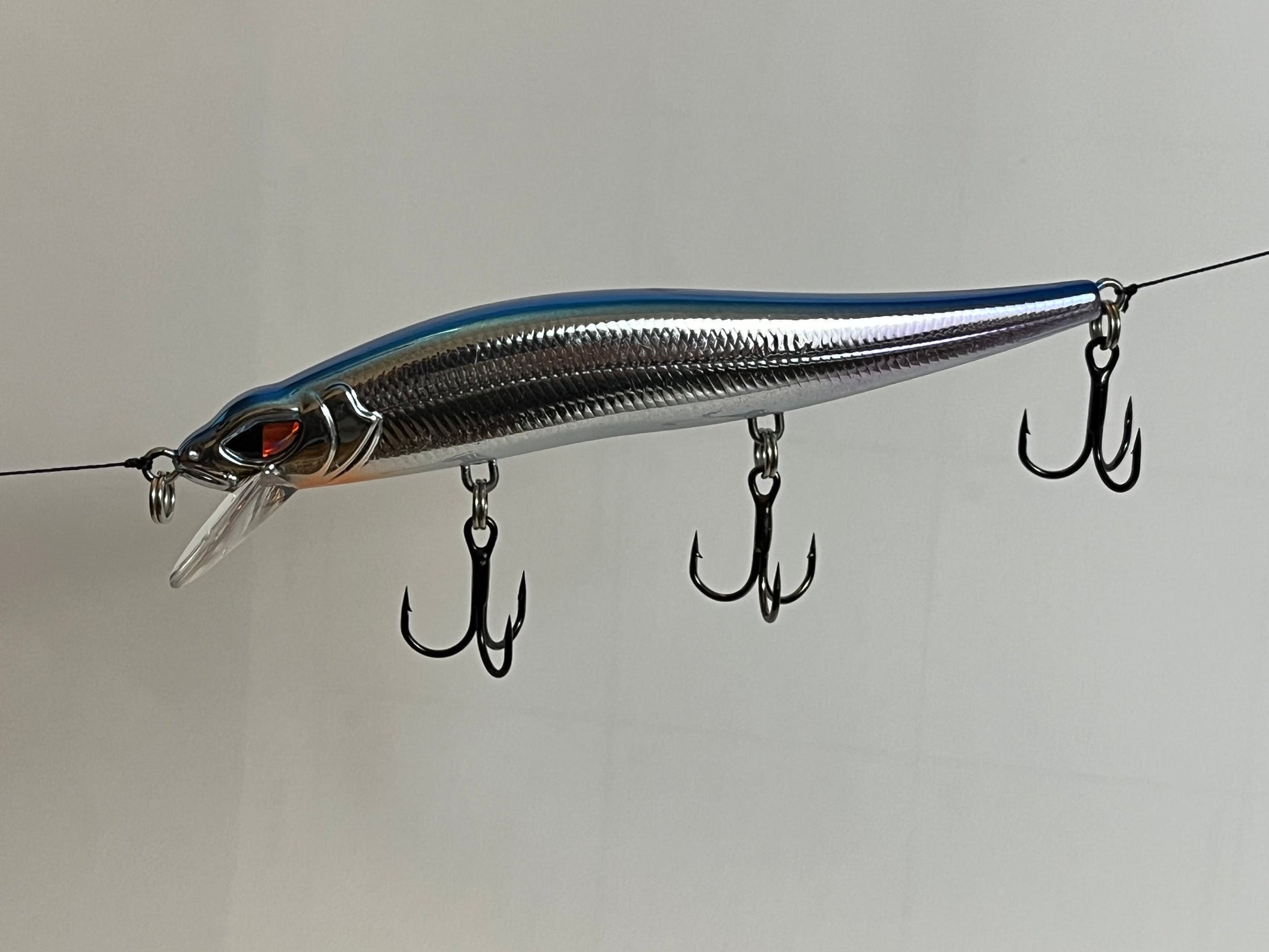 Copper Red Baits Jonah 1:17 Jerkbait - Pro-Blue Chrome