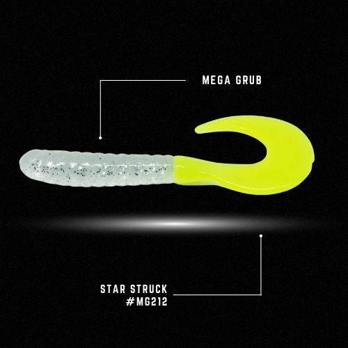 Crappie Monster Mega Grub - Lime/Orange