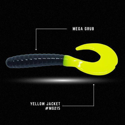Crappie Monster Mega Grub - Yellow Jacket