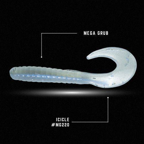 Crappie Monster Mega Grub - Red/Pearl