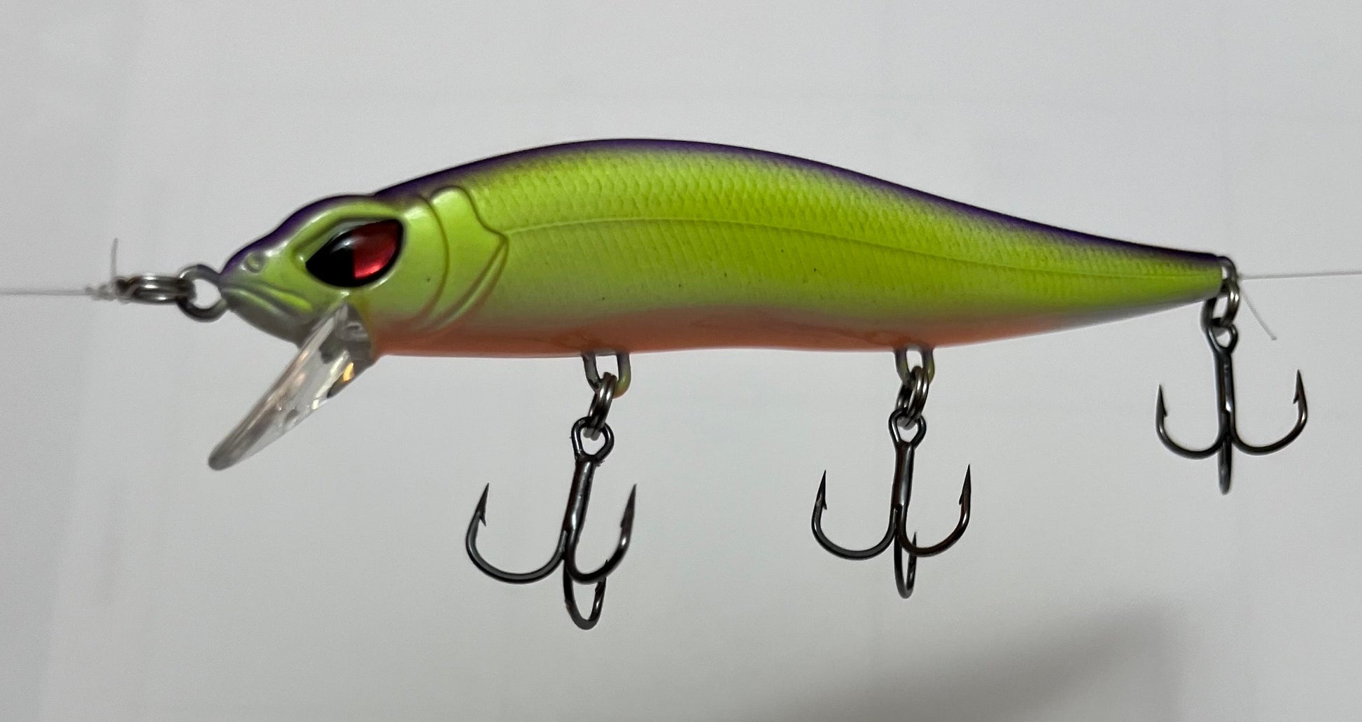 Copper Red Baits Jonah 1:17 Jerkbait - Purple Chartreuse