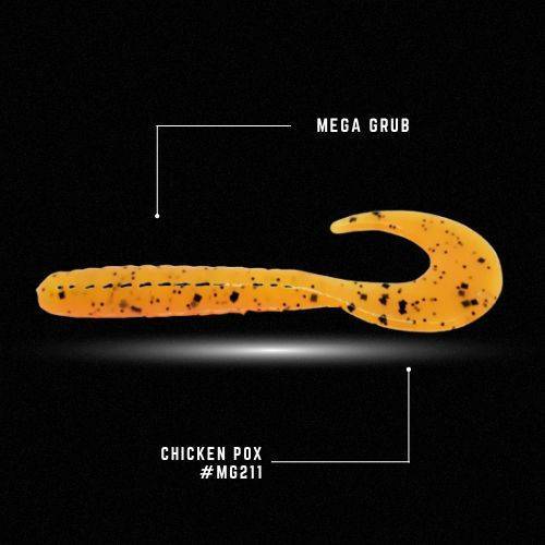 Crappie Monster Mega Grub - Chicken Pox